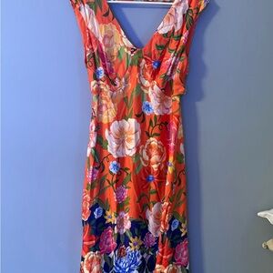 Anthropologie Vibrant Floral Maxi Dress